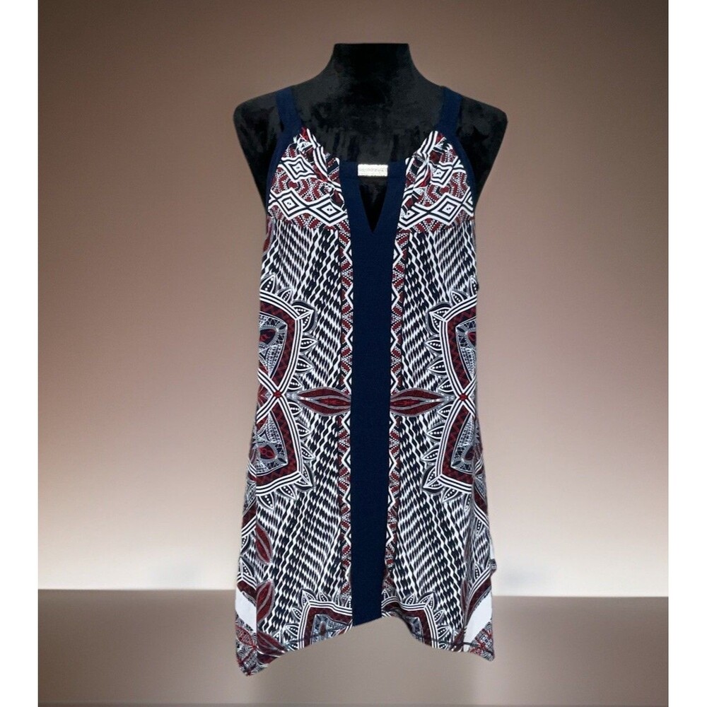 Alfani Women’s Sleeveless Top Geometric Kaleidoscope Print Size L